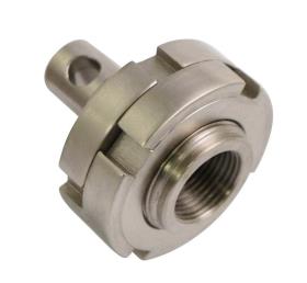 Male pin with locknut to female thread adapter